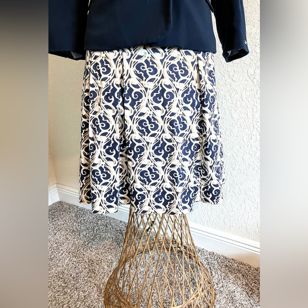 Semantics Xl Geometric Pattern A Line Pleated Ski… - image 2